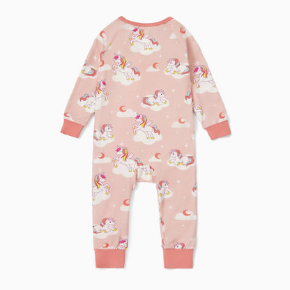 Baby Clothes for Girl Viscose from Bamboo Snug Fit Footless Zip Bodysuits Sleep N Play Pajamas for Newborn Baby Girl Gifts Pink Sleeper 2Pack,6-9 Months