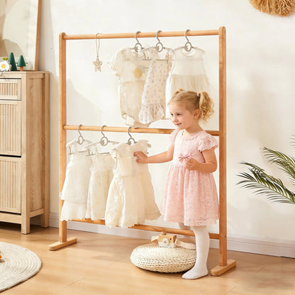 Kids Clothing Rack, Dress up Clothes Rack, Beechwood Baby Garment Rack