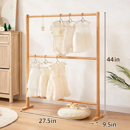 Kids Clothing Rack, Dress up Clothes Rack, Beechwood Baby Garment Rack