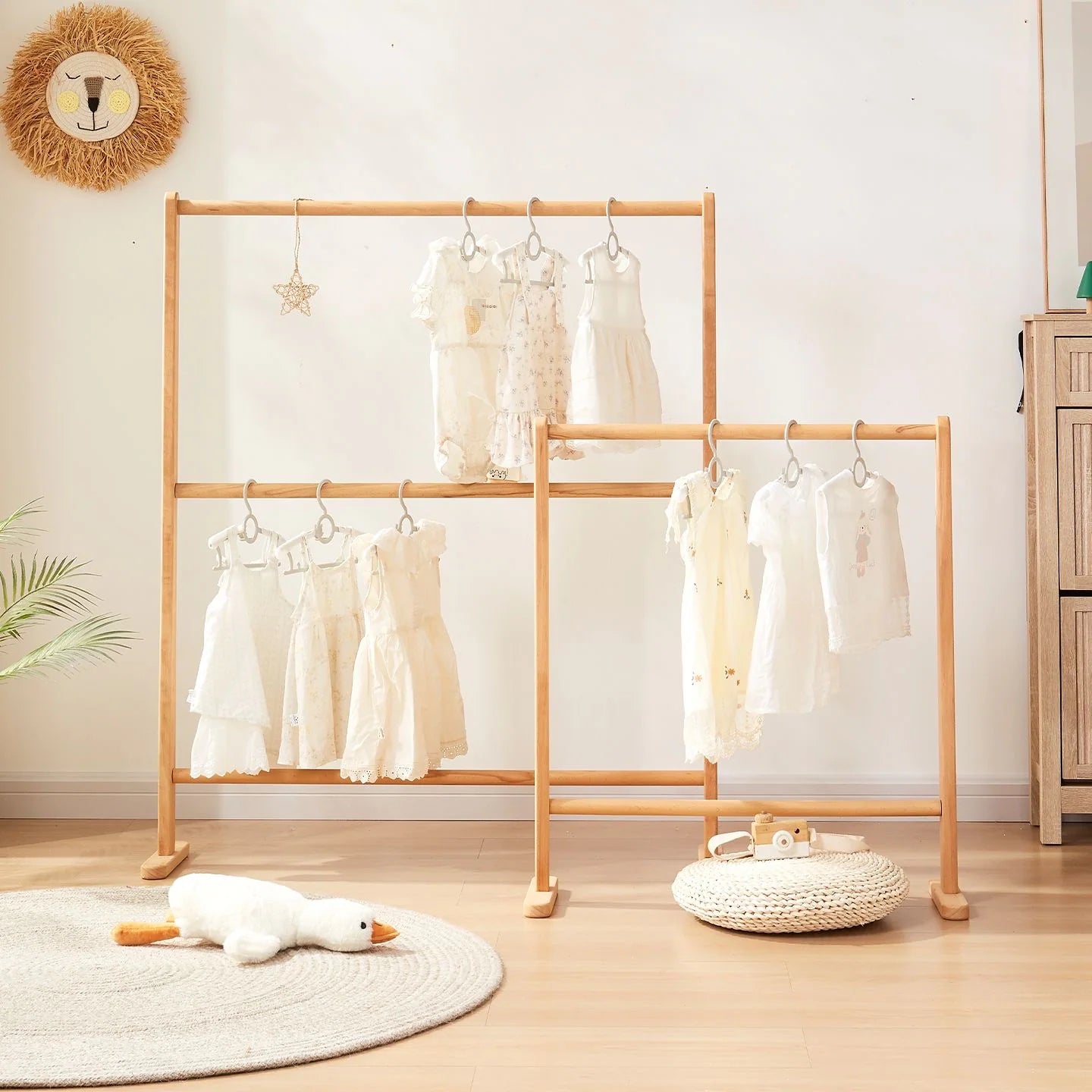 Kids Clothing Rack, Dress up Clothes Rack, Beechwood Baby Garment Rack