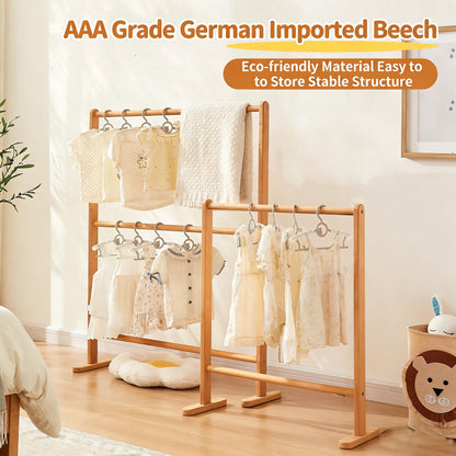 Kids Clothing Rack, Dress up Clothes Rack, Beechwood Baby Garment Rack