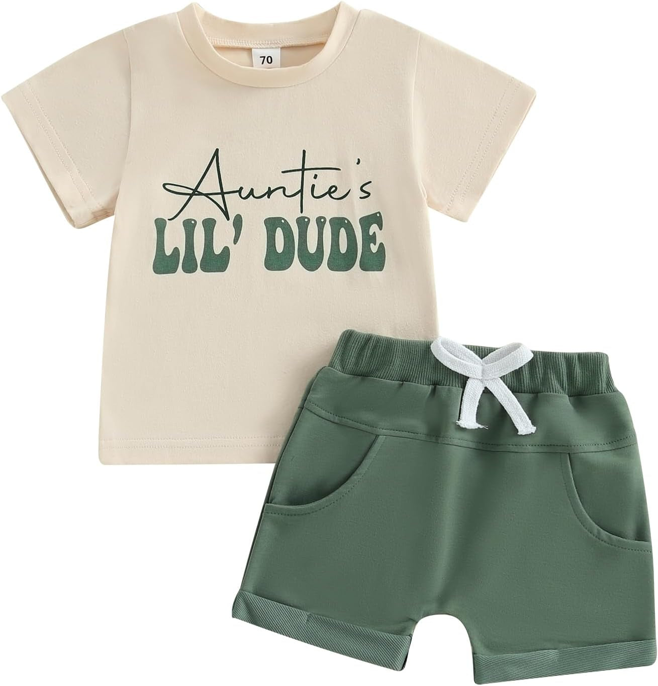 Summer Toddler Baby Boy Clothes Aunties/Mamas Boy Outfits 3 6 12 18 24 Months 2T 3T 4T Short Sleeve Tops Shorts Set