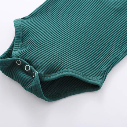 Newborn Baby Boy Fall Clothes 3 6 12 18 24 Months Outfits Long Sleeve Knitted Cotton Romper & Pants Infant Winter Sets