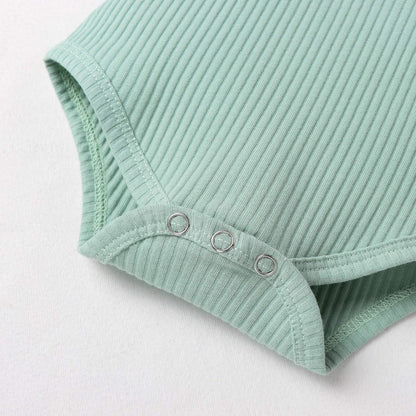 Newborn Baby Boy Fall Clothes 3 6 12 18 24 Months Outfits Long Sleeve Knitted Cotton Romper & Pants Infant Winter Sets