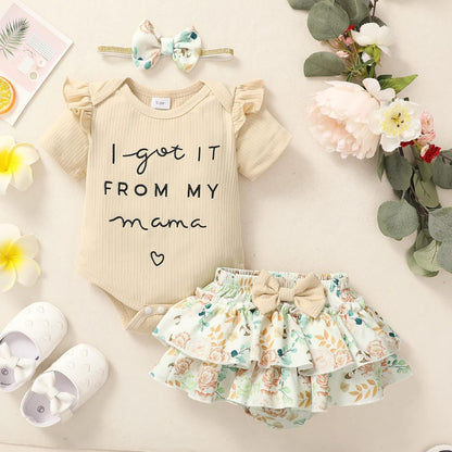Newborn Infant Baby Girl Clothes Romper Shorts Set Floral Summer Outfits Cute Baby Clothes Girl