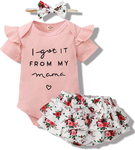 Newborn Infant Baby Girl Clothes Romper Shorts Set Floral Summer Outfits Cute Baby Clothes Girl