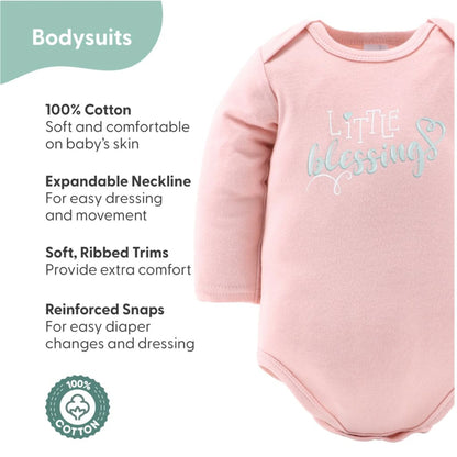 16-Piece Baby Layette Newborn Clothing Gift Set for 6 to 9 Months, Floral Elephant