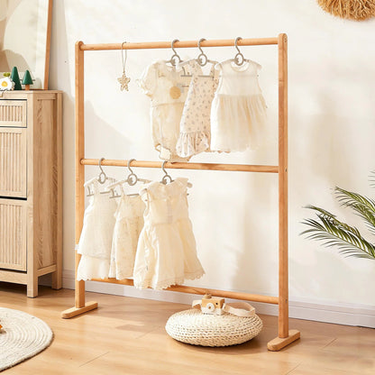Kids Clothing Rack, Dress up Clothes Rack, Beechwood Baby Garment Rack