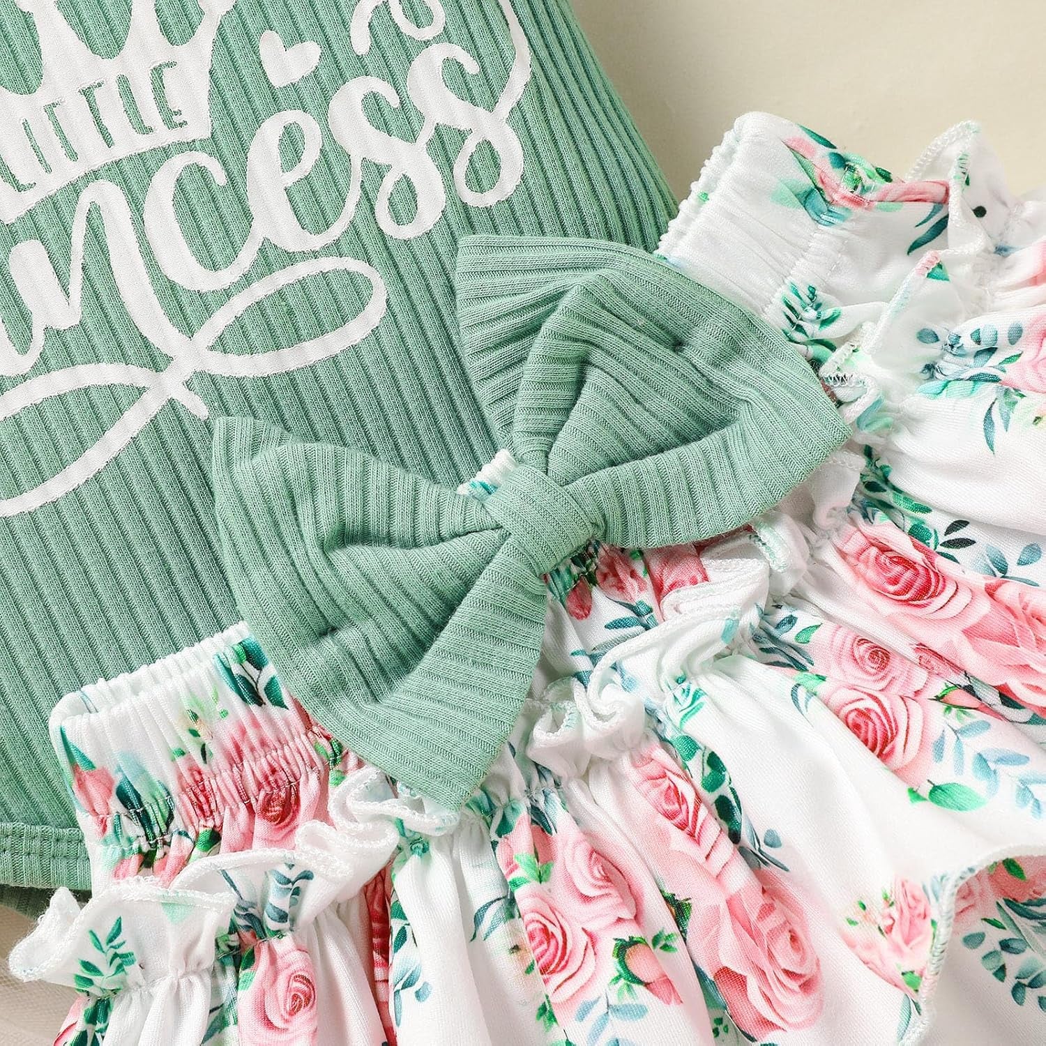 Newborn Baby Girl Clothes Infant Ruffles Romper Shorts Set Floral Summer Outfits Cute Baby Clothes Girl