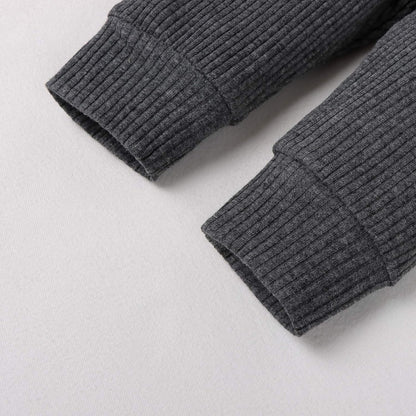 Newborn Baby Boy Fall Clothes 3 6 12 18 24 Months Outfits Long Sleeve Knitted Cotton Romper & Pants Infant Winter Sets