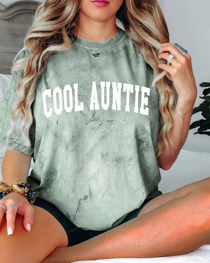 Cool Auntie Comfort Colors Graphic Tees (High School Font)