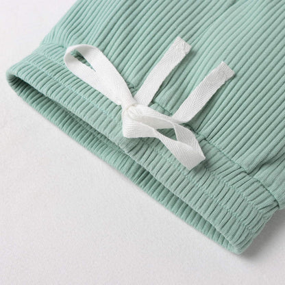 Newborn Baby Boy Fall Clothes 3 6 12 18 24 Months Outfits Long Sleeve Knitted Cotton Romper & Pants Infant Winter Sets