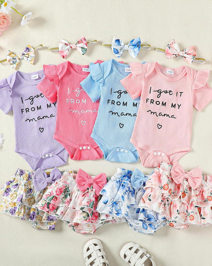 Newborn Infant Baby Girl Clothes Romper Shorts Set Floral Summer Outfits Cute Baby Clothes Girl