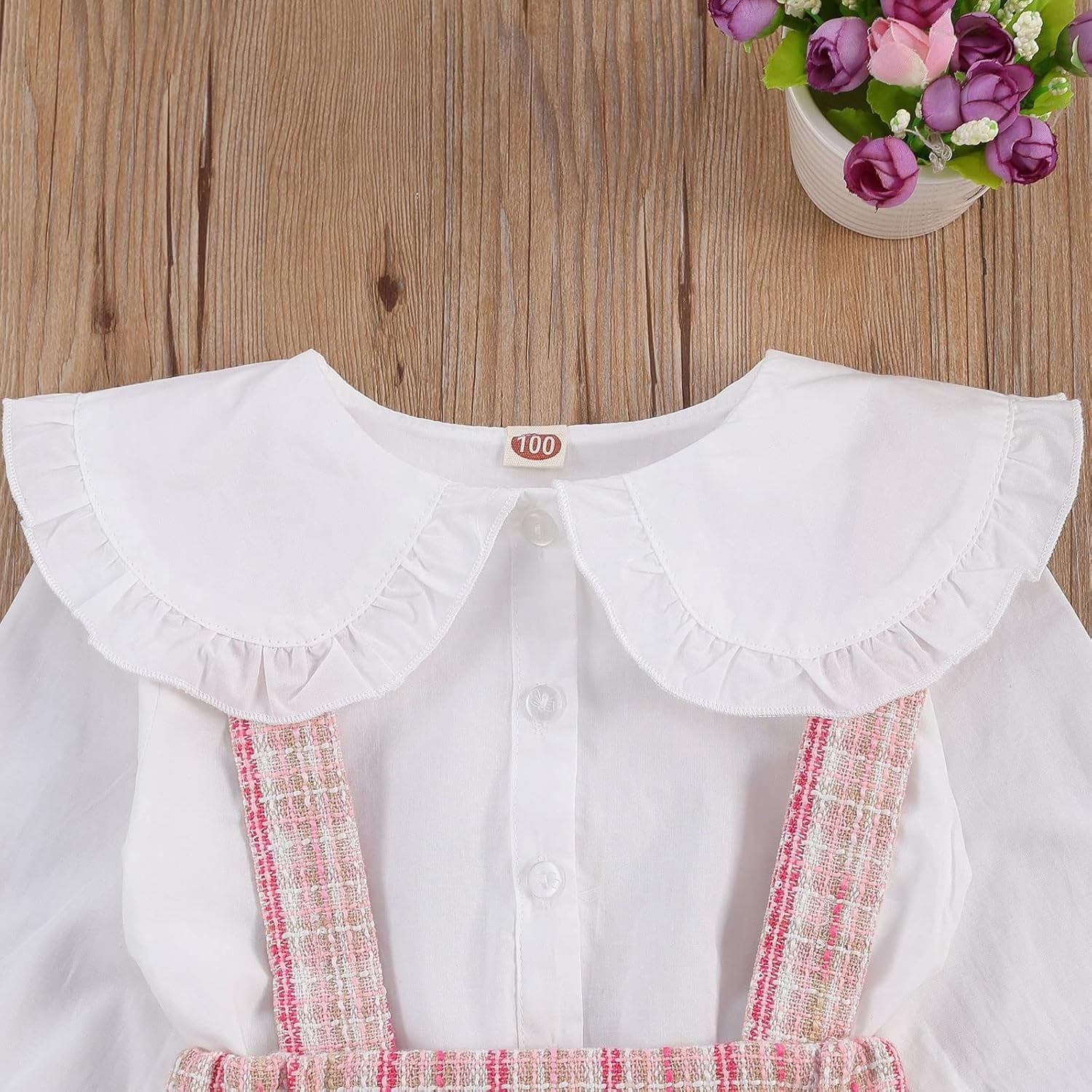 Toddler Baby Girl Fall Winter Clothes Turtleneck Solid Knit Pullover Tops Plaid Button Mini Skirts Set Outfits