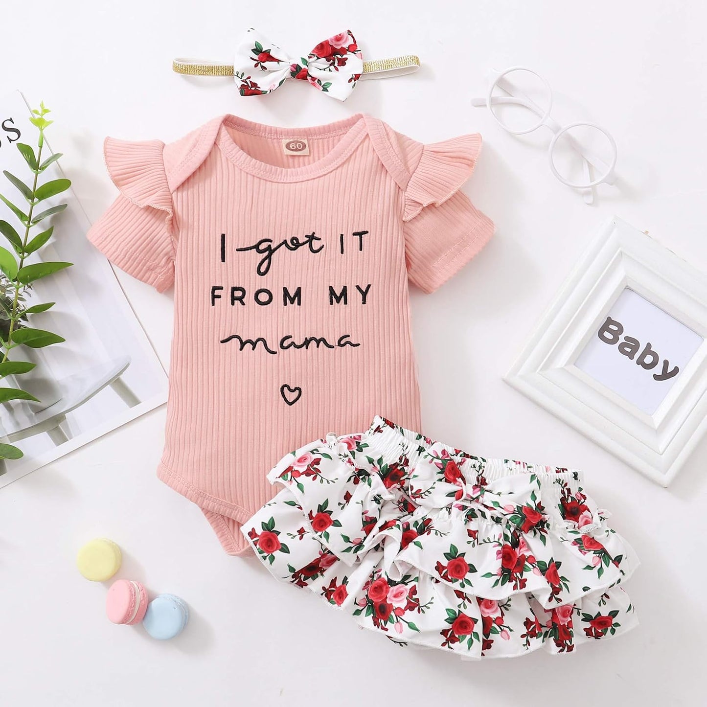 Newborn Infant Baby Girl Clothes Romper Shorts Set Floral Summer Outfits Cute Baby Clothes Girl
