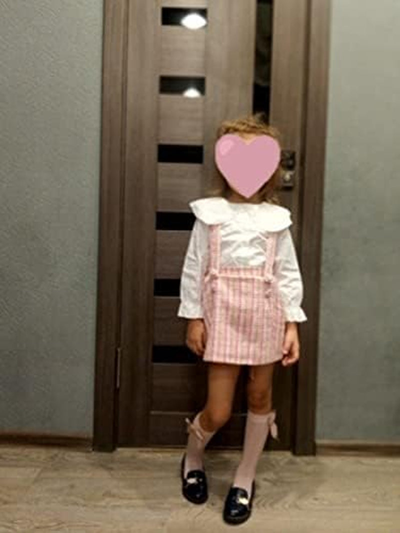 Toddler Baby Girl Fall Winter Clothes Turtleneck Solid Knit Pullover Tops Plaid Button Mini Skirts Set Outfits